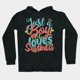 Just A Boy Who Loves Softball Gift product Hoodie